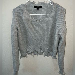 Cropped Shagged Sweater